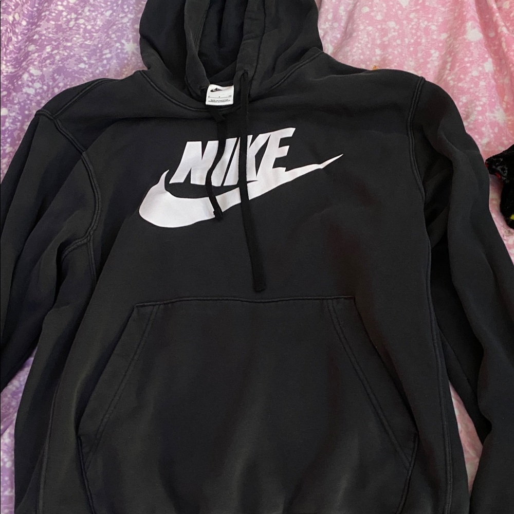 Nike black Hoodie with White Logo